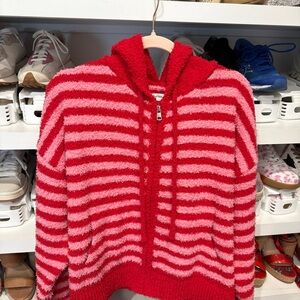 Striped Red and Pink Women's Sweater